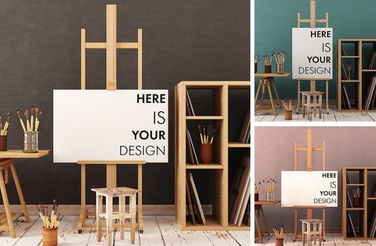 20 Easel Mockup Templates Artistic Way To Show Your Artwork