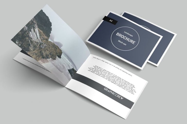 30 Perfect Landscape Brochure PSD Mockup Templates