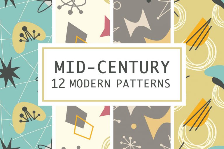 20 Patterns For Mid Century Retro Designs Decolore