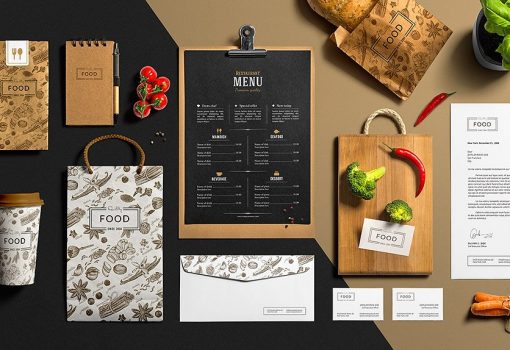 30+ Best Restaurant Branding PSD Mockup Templates - Decolore.Net