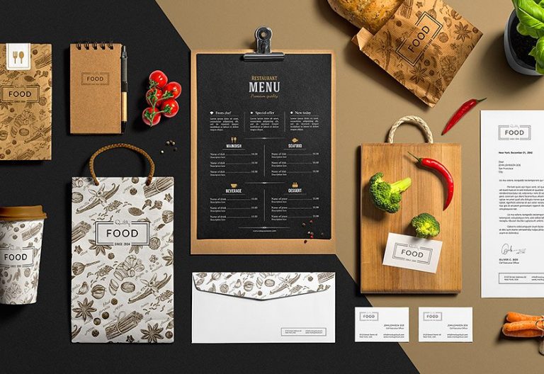 30+ Best Restaurant Branding PSD Mockup Templates | Decolore.Net