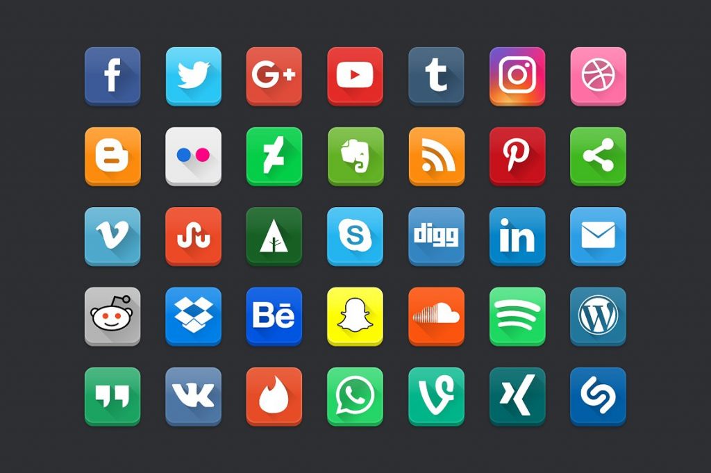 35+ Solid Social Media Icons for Designers