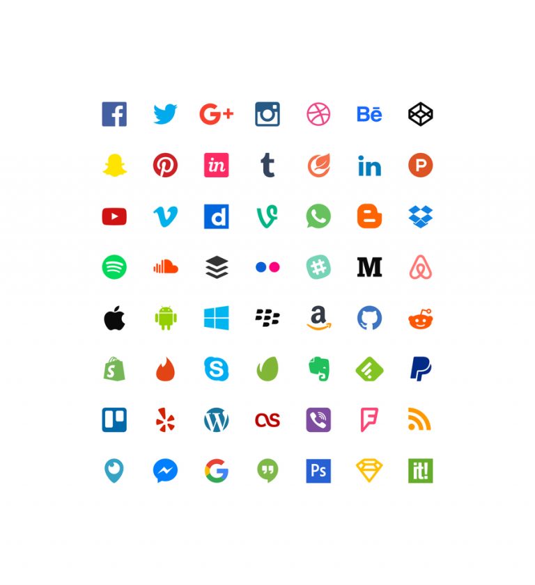 35+ Solid Social Media Icons for Designers