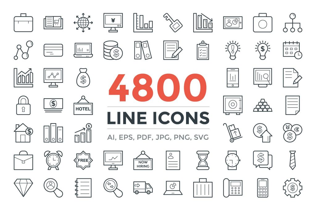 50+ Useful Line Icon Sets For Modern Designers - Decolore