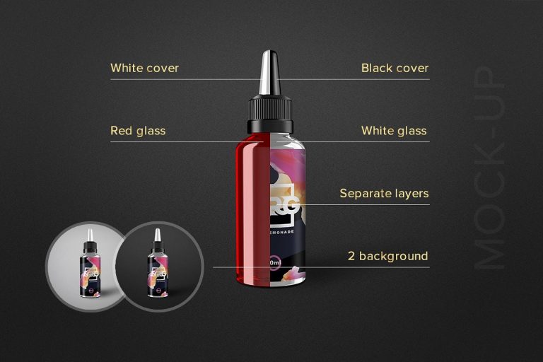 Download 30+ Vape Liquid / Dropper Bottle PSD Mockups | Decolore.Net