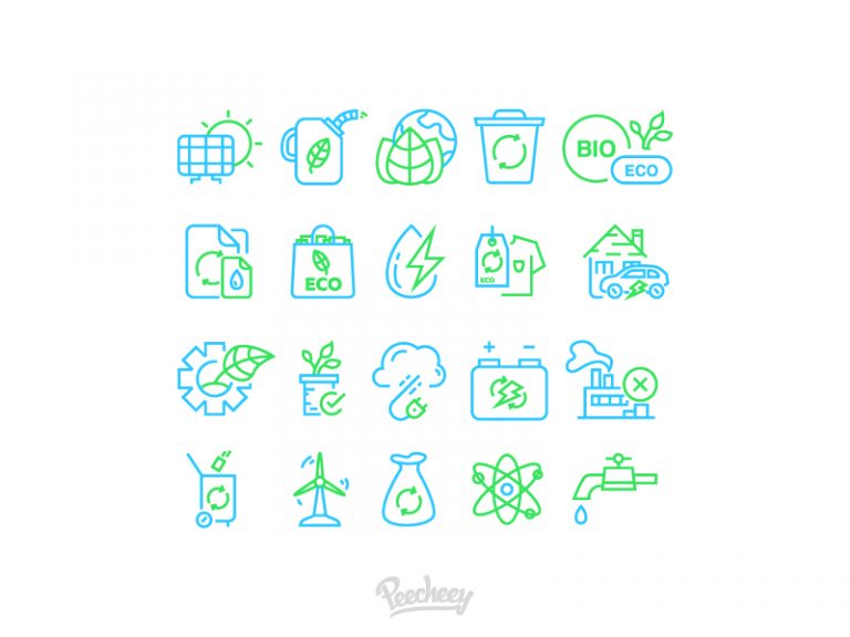 40+ Green Environment & Eco-friendly Icons