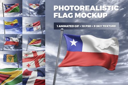 Download 55+ Realistic Flag Mockup PSD For Branding - Free ...