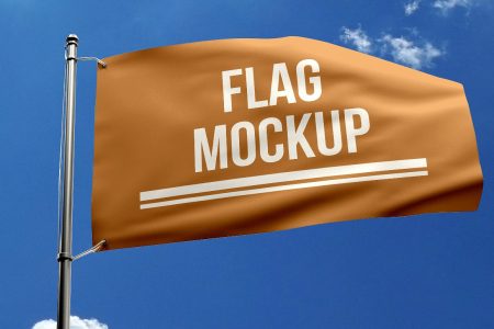 55+ Realistic Flag Mockup PSD For Branding – Free & Premium Downloads ...