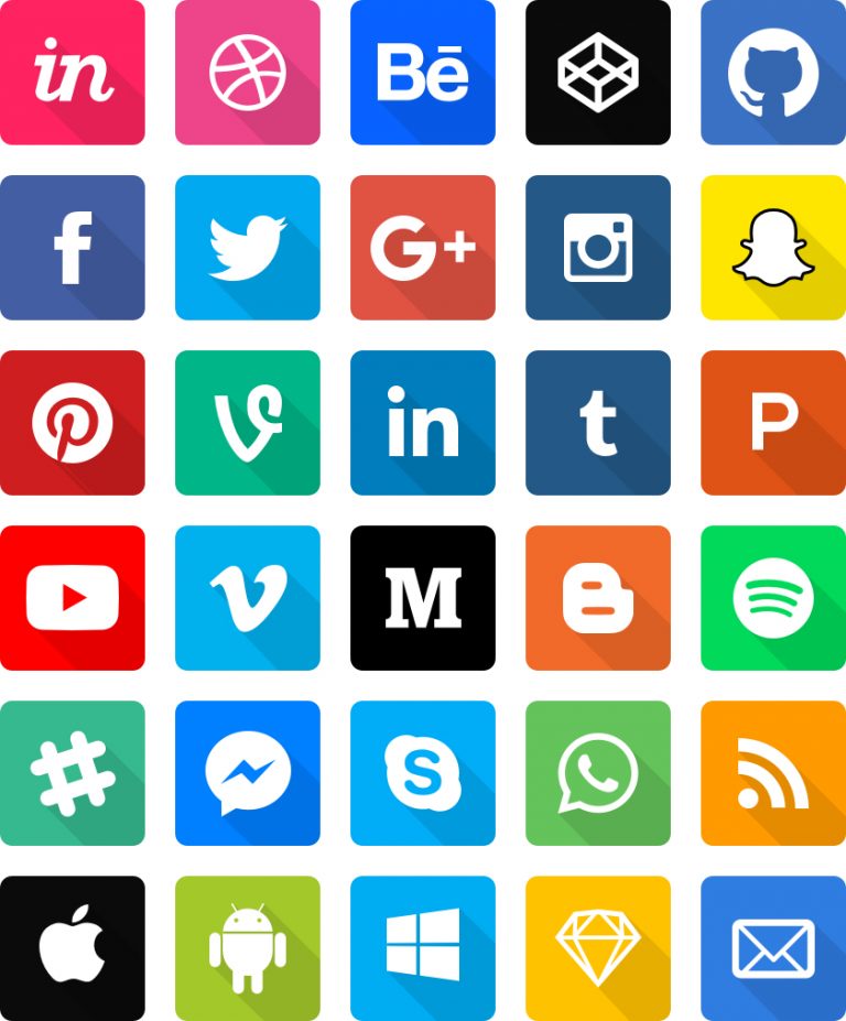 35+ Solid Social Media Icons for Designers