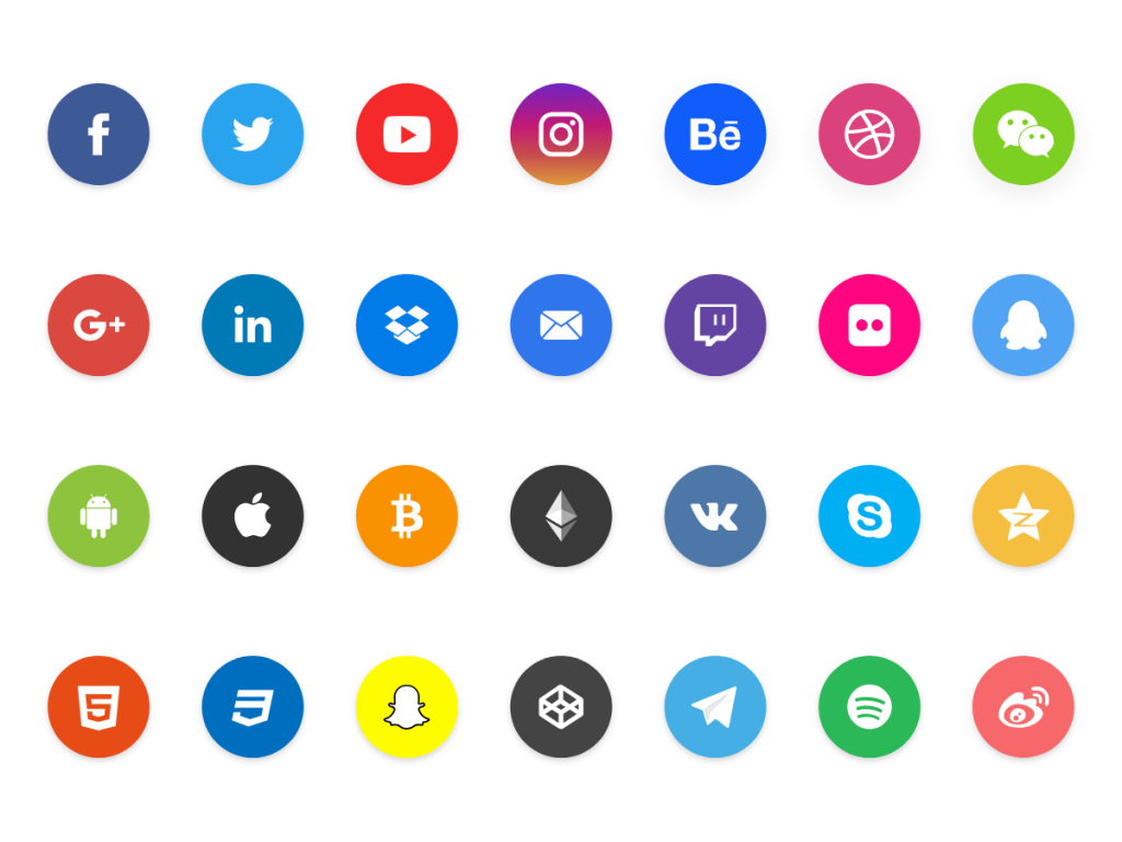 35+ Solid Social Media Icons for Designers