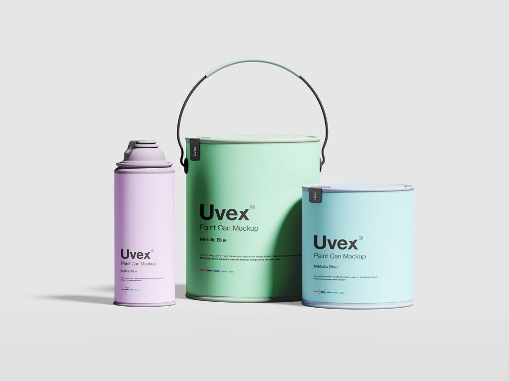 Download 10+ Paint Bucket / Can Packaging Mockups | Decolore.Net