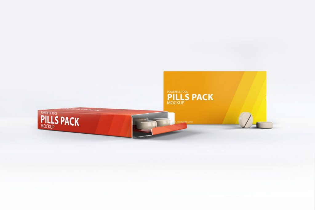 Download 30+ Pills Box Packaging PSD Mockup Templates | Decolore.Net