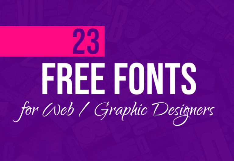 23 Latest Free Fonts Perfect for Web / Graphic Designers