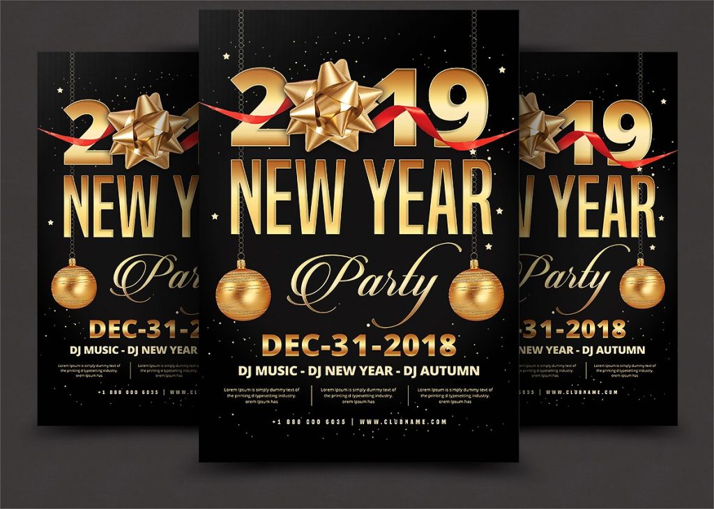 50+ Shocking Christmas & New Year's Eve Flyer Templates