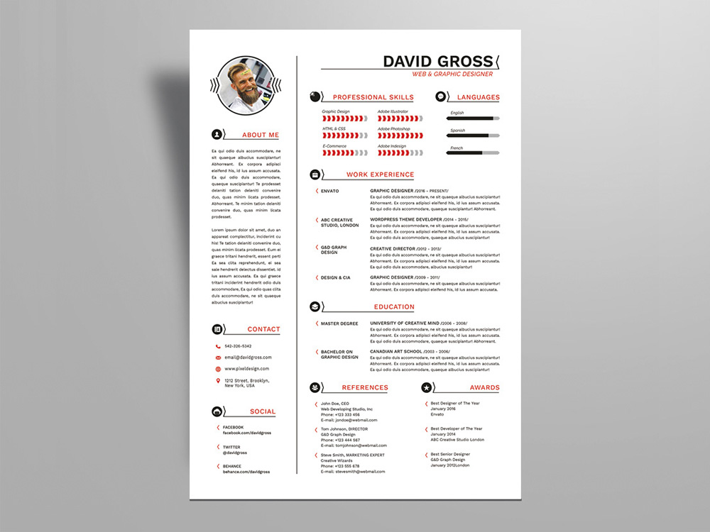 30 Free Creative Resume Templates For Adobe Indesign