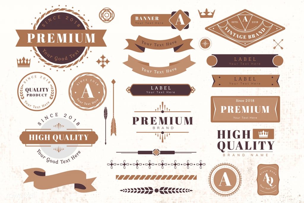 30 Beautiful Free Badge / Label Designs by RawPixel