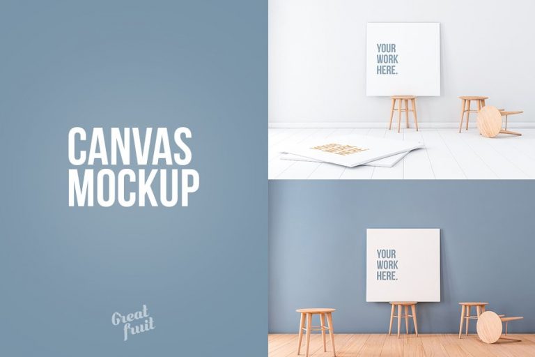 40+ Elegant Canvas Mockup Templates for Art Presentation