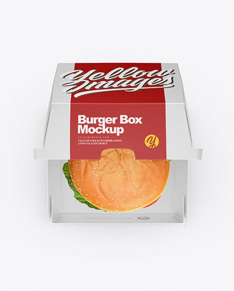 Download 15+ Burger Box Packaging PSD Mockup Templates | Decolore.Net