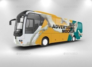 25+ Impressive Bus Advertising PSD Mockup Templates