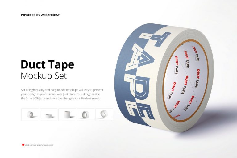 20+ Perfect Duct Tape PSD Mockup Templates