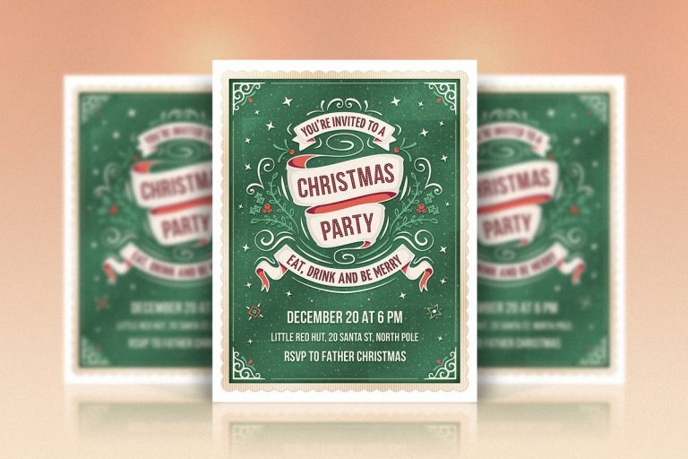 30+ Stunning Christmas Invitation Card Templates