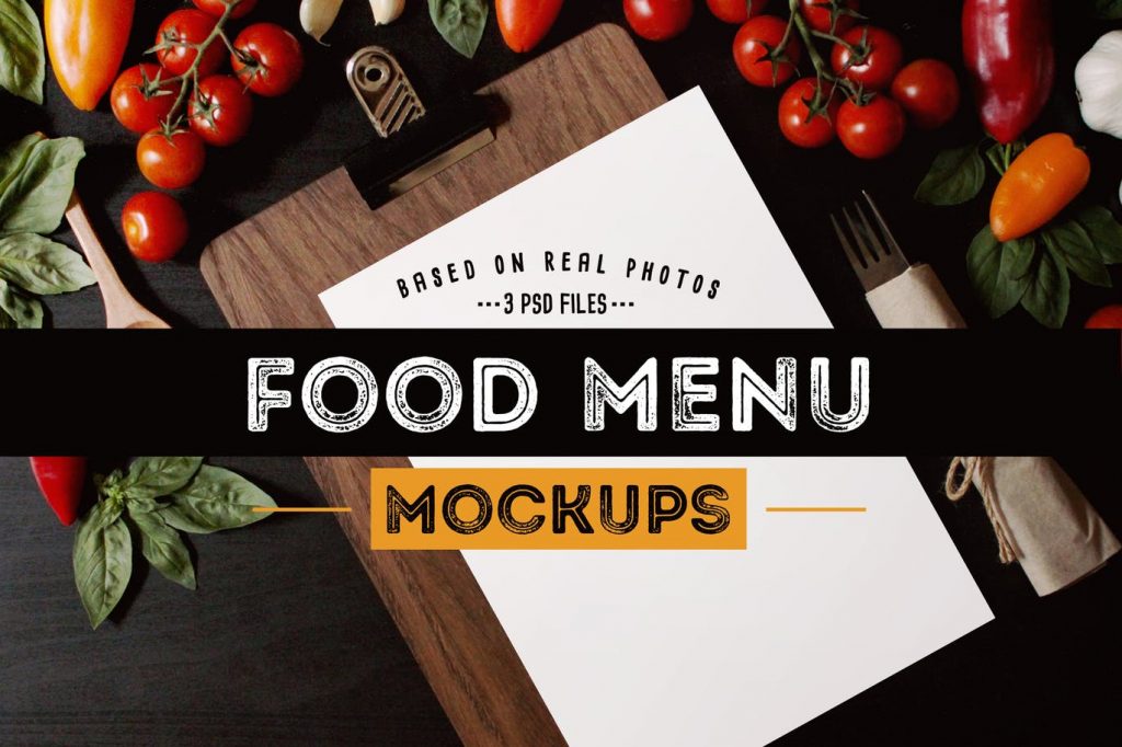 40+ Elegant Restaurant Menu PSD Mockup Templates