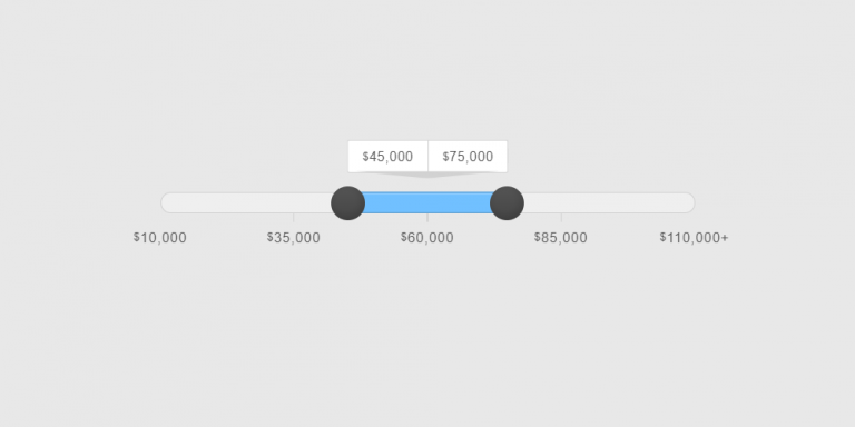 15 CSS Javascript Price Range Slider Examples