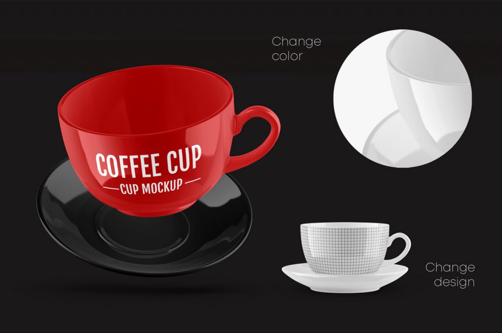 60+ Realistic Coffee Cup / Mug PSD Mockup Templates - Decolore