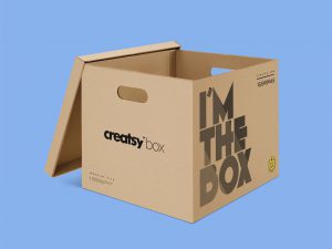 45+ Outstanding Cardboard Box PSD Mockup Templates | Decolore.Net