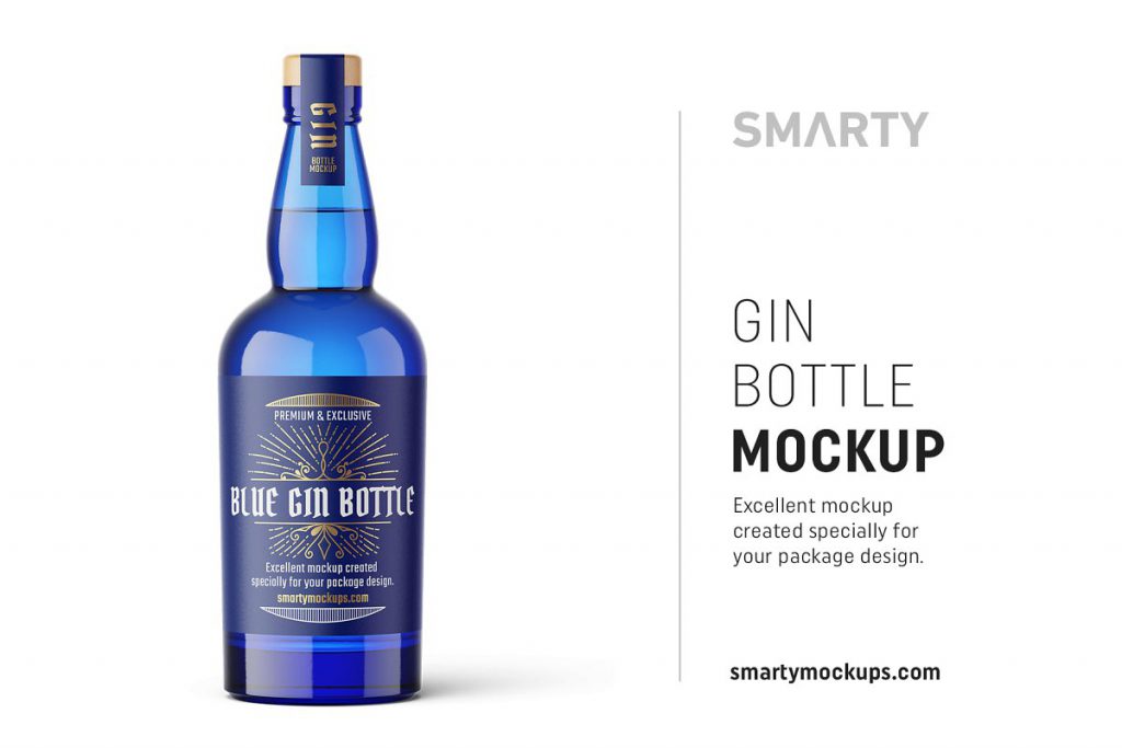 Download 30+ Mind Blowing Gin Bottle PSD Mockup Templates | Decolore.Net