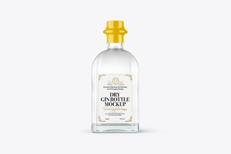 30+ Mind Blowing Gin Bottle PSD Mockup Templates