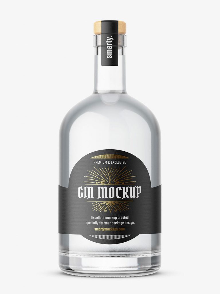 Download 30+ Mind Blowing Gin Bottle PSD Mockup Templates | Decolore.Net