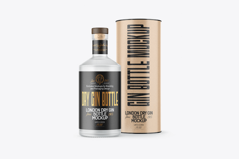 30+ Mind Blowing Gin Bottle PSD Mockup Templates