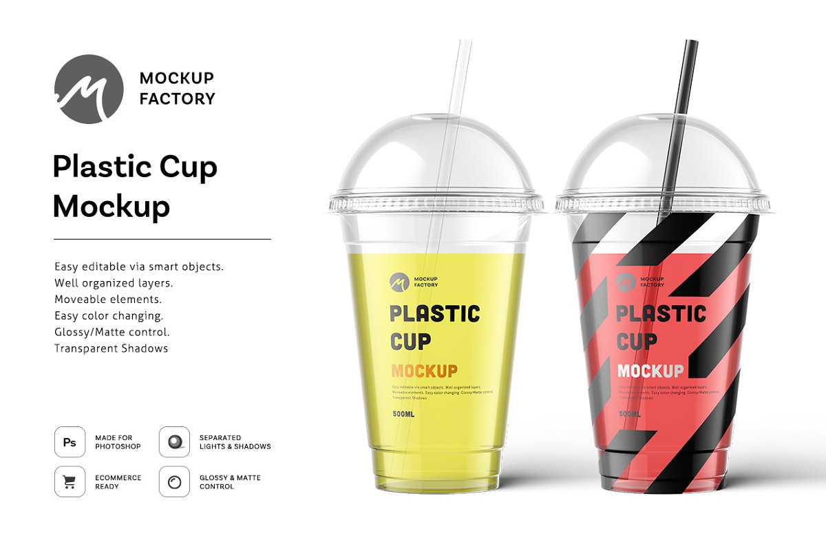 Download Plastic Cup Mockup PSD Mockup Templates