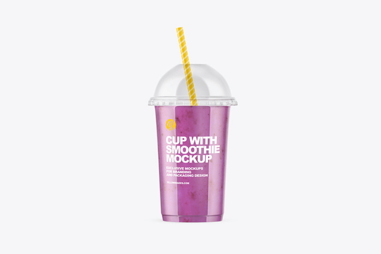 20+ Yummy Smoothie Cup PSD Mockup Templates