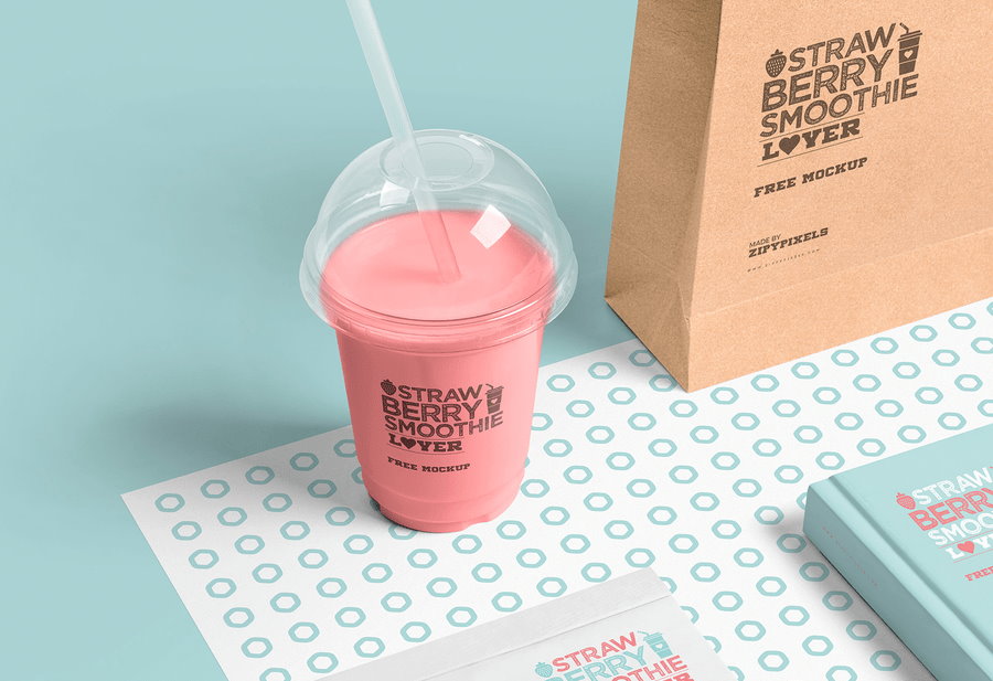 Download 20+ Yummy Smoothie Cup PSD Mockup Templates | Decolore.Net