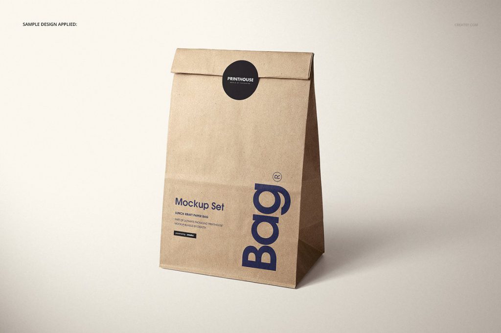 Download 30+ Realistic Lunch Bag PSD Mockup Templates | Decolore.Net