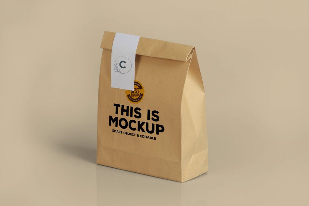 30+ Realistic Lunch Bag PSD Mockup Templates - Decolore