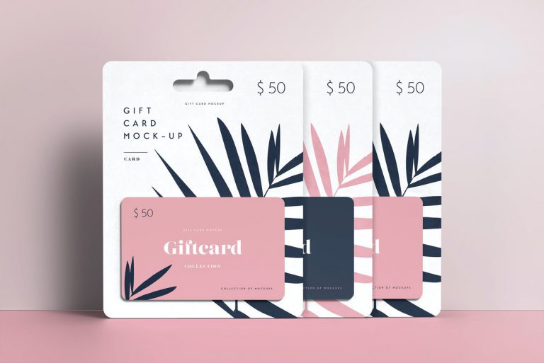 30+ Fascinating Gift Card PSD Mockup Templates - Decolore