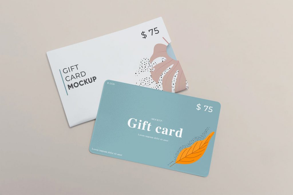 30+ Fascinating Gift Card PSD Mockup Templates - Decolore