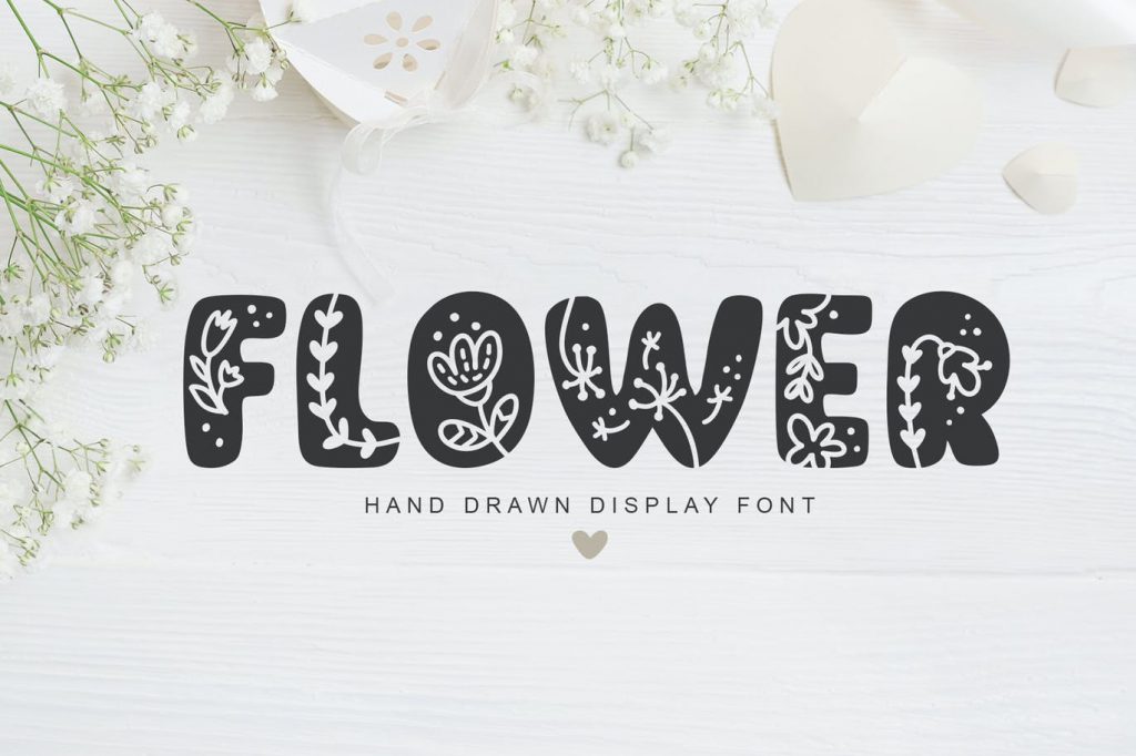20+ Beautiful Flower Fonts for Your Floral Design - Decolore