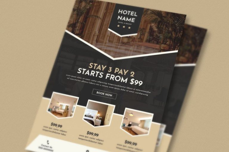 20+ Impressive Hotel Flyer Templates Ready to Print - Decolore