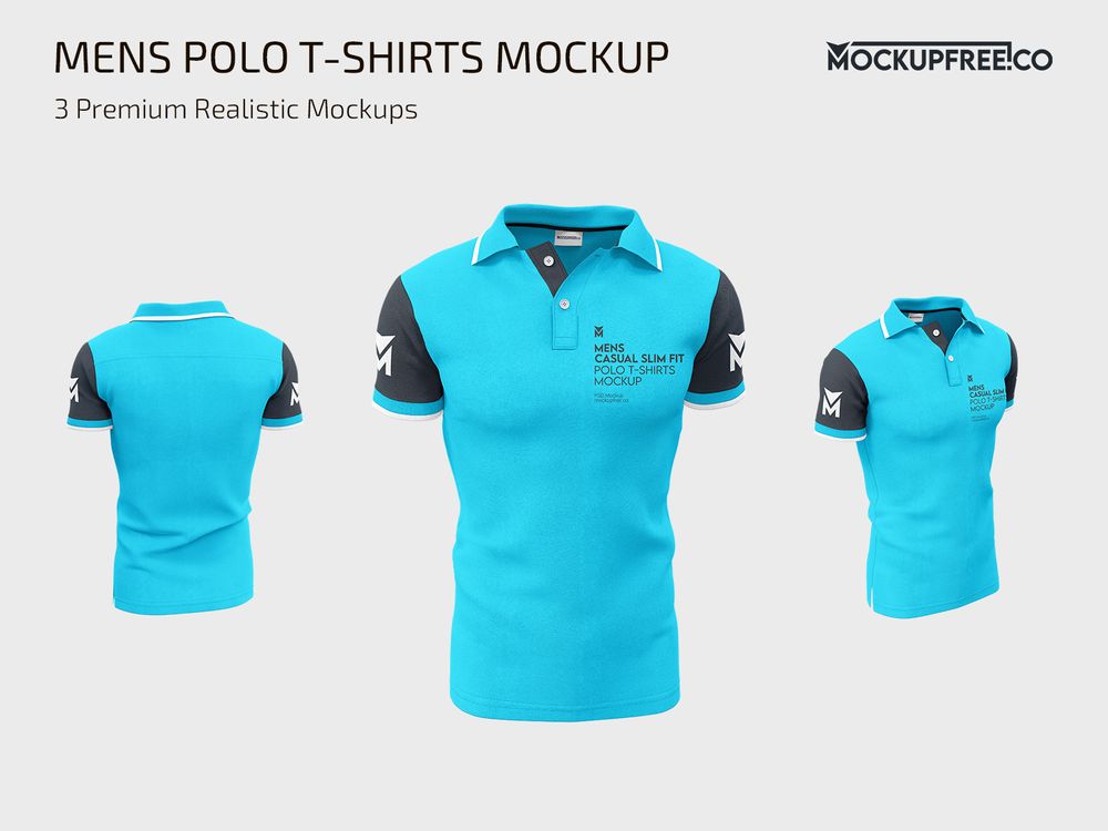 Men's Polo T-shirt Mockup Set For Photoshop (PSD) | lupon.gov.ph