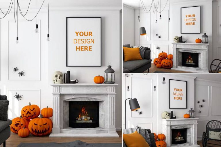 30+ Spooky Halloween Theme Mockup Templates   Decolore