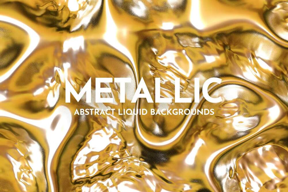 20+ Catchy Liquid Metal Textures - Decolore