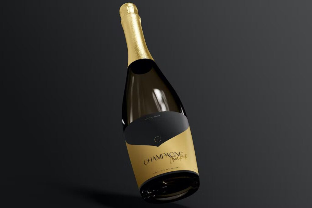 20+ Best Champagne Bottle PSD Mockup Templates - Decolore