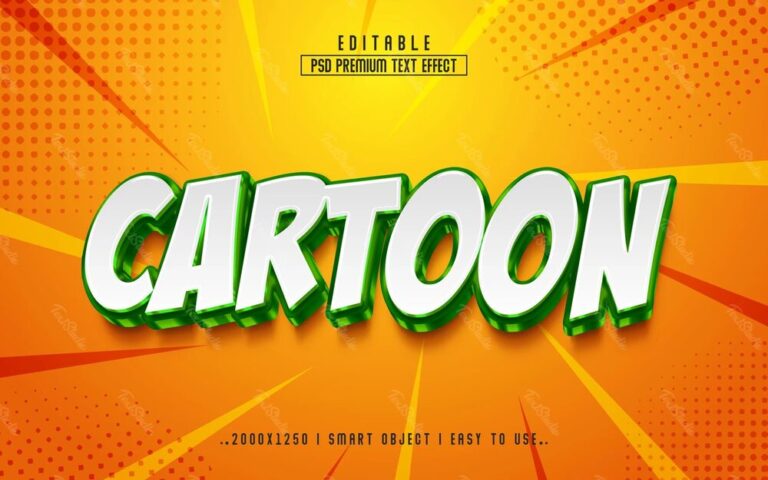 cartoon text effect photoshop download