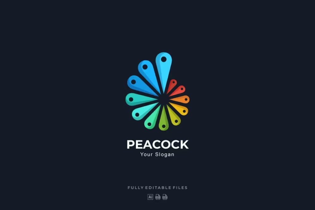 20+ Enchanting Peacock Logo Templates - Decolore