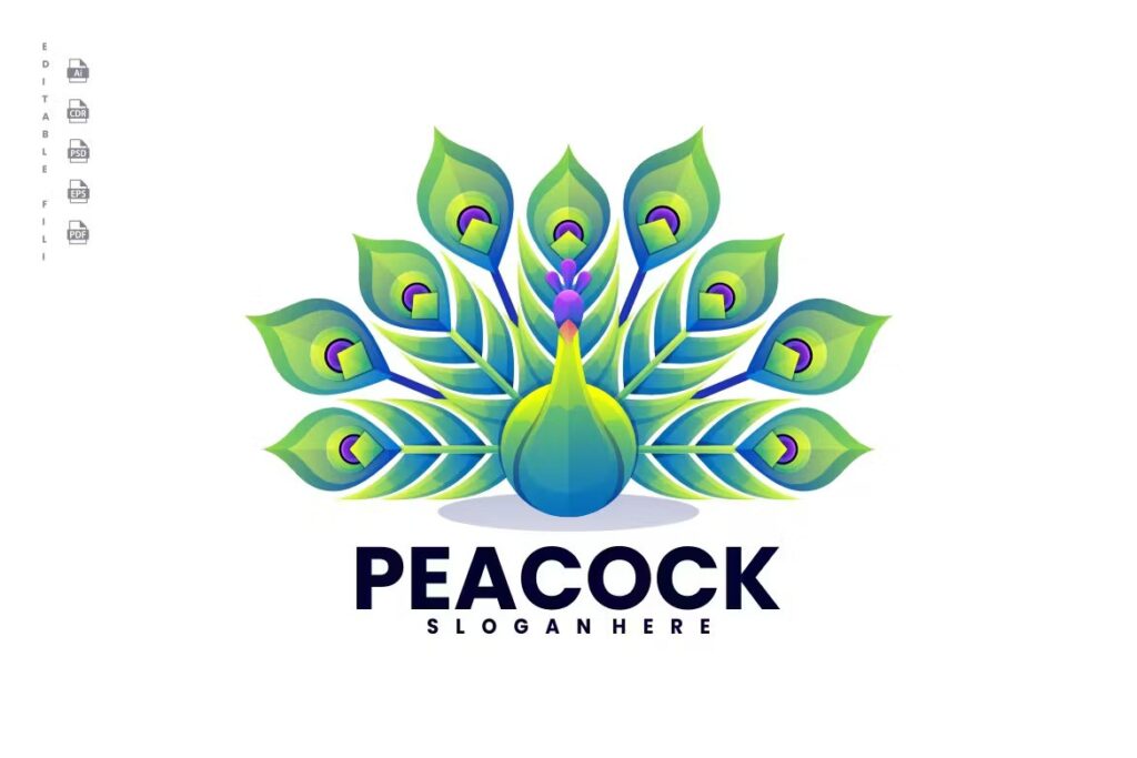 20+ Enchanting Peacock Logo Templates - Decolore